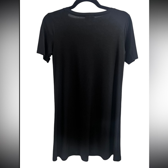 Veronica M Black T-Shirt Dress Size XS Made in USA Stretch Jersey - Picture 3 of 6